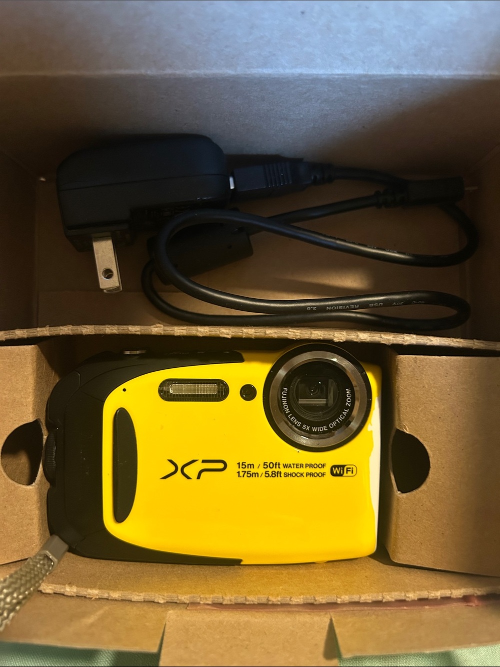 Fujifilm XP Yellow Waterproof Compact Digital Camera with Wi‑Fi